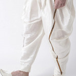 Plain Dupion Silk Dhoti Pant in Off White