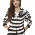 Full Sleeve Striped Women Sweatshirt