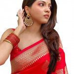 Awesome Kanjivaram Soft Silk Saree With Blouse Piece For Women