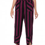 Trendy Striped Cotton Lounge Pants