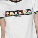 The Six Friends Graphic Printed White T-Shirts