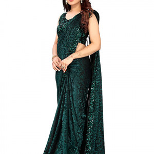 Embellished Bollywood Lycra Blend Saree