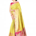 Women's Woven Banarasi Silk Saree with Blouse Piece