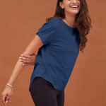 All Day Essential Cotton Modal Tee in Relaxed Fit
