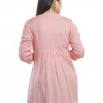 Casual Regular Sleeves Embellished Women Pink Top