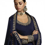 Women's Silk Semi Stitched Straight Salwar suit