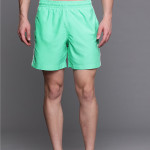 Men Green Solid 3-Stripes Sustainable Swim Shorts