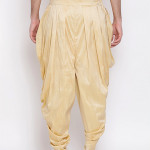 Men Gold-Coloured Solid Dhoti Pant