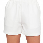 Solid White Elasticated Women's Short Pant