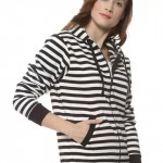 Full Sleeve Striped Women Sweatshirt