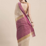 Women's Cotton Striped Woven Traditional Saree With Blouse Piece