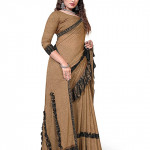 Women's Ruffle Sarees With Blouse Piece