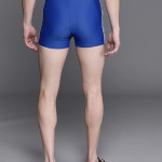 Men Navy Blue Solid 3-Stripes Sustainable Swim Boxers