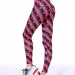 High Waist Seam Print Legging Push Up Fitness Gym Yoga Sports Pants for Women