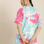 Women Multicoloured Tie and Dye Dyed Loose T-shirt