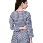Casual Regular Sleeves Checkered Women White, Black, Grey Top