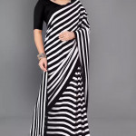 Striped Daily Wear Georgette Saree