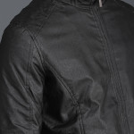 Men Black Solid Biker Jacket