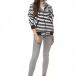 Full Sleeve Striped Women Sweatshirt