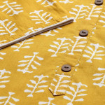 Women's Yellow Colour Cotton Printed Kurta with Palazzo Set