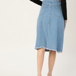 Blue Denim A-Line Skirt