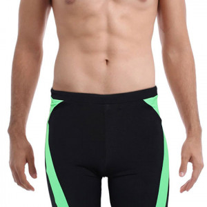 Men Black Splice Jammer Swimming Trunks