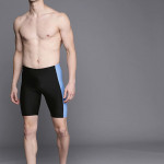 Men Black & Blue Solid Three-Second Sustainable Swim Jammers
