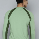 Yoga Men Jade Rapid-Dry Colour block Pure Cotton Tshirt