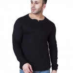 Men's Cotton Henley Neck Full Sleeve Regular Fit T-Shirt