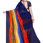 Multicolour Printed Georgette Daily Wear Sarees