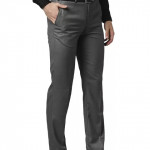 Relaxed Men Grey Rayon Crepe Blend Trousers