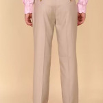 Relaxed Men Beige Pure Cotton Trousers