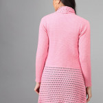 Woolen Open Front Hem Long Sleeves Shrug for Women and Girls