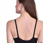 Women T-Shirt Lightly Padded Bra  (Black)