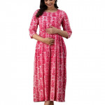 Women's Printed Cotton Maternity Kurti Gown for Women