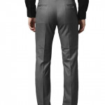 Relaxed Men Grey Rayon Crepe Blend Trousers