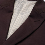 Men Burgundy Textured Slim Fit Single Breasted Formal Suit
