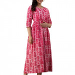 Women's Printed Cotton Maternity Kurti Gown for Women
